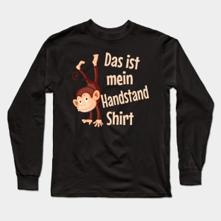 Handstand Akrobatik Affe Kinder Turnen Long Sleeve T-Shirt